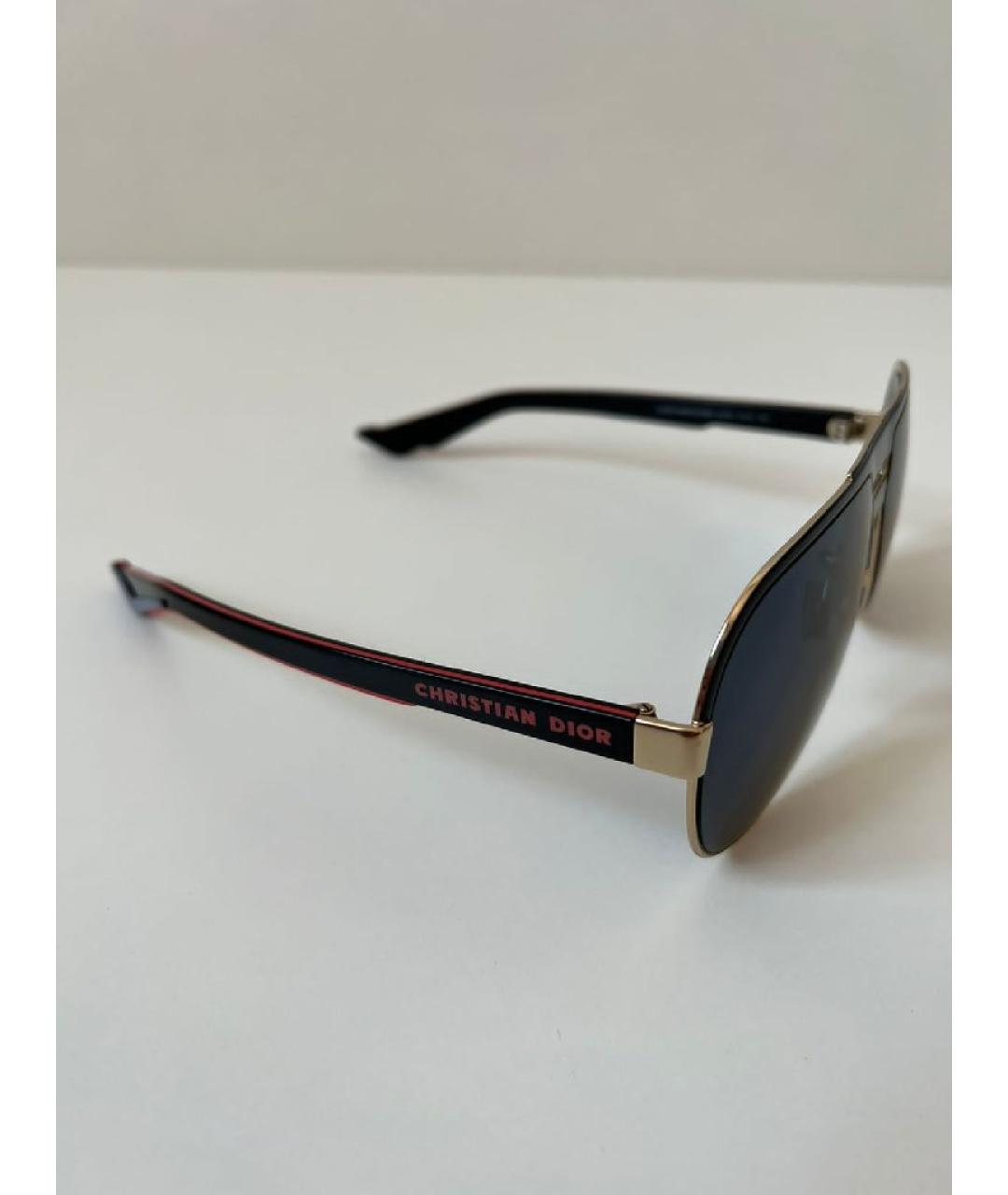 CHRISTIAN DIOR Черные металлические солнцезащитные очки, фото 2