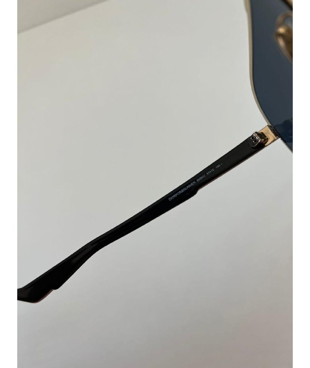 CHRISTIAN DIOR Черные металлические солнцезащитные очки, фото 3