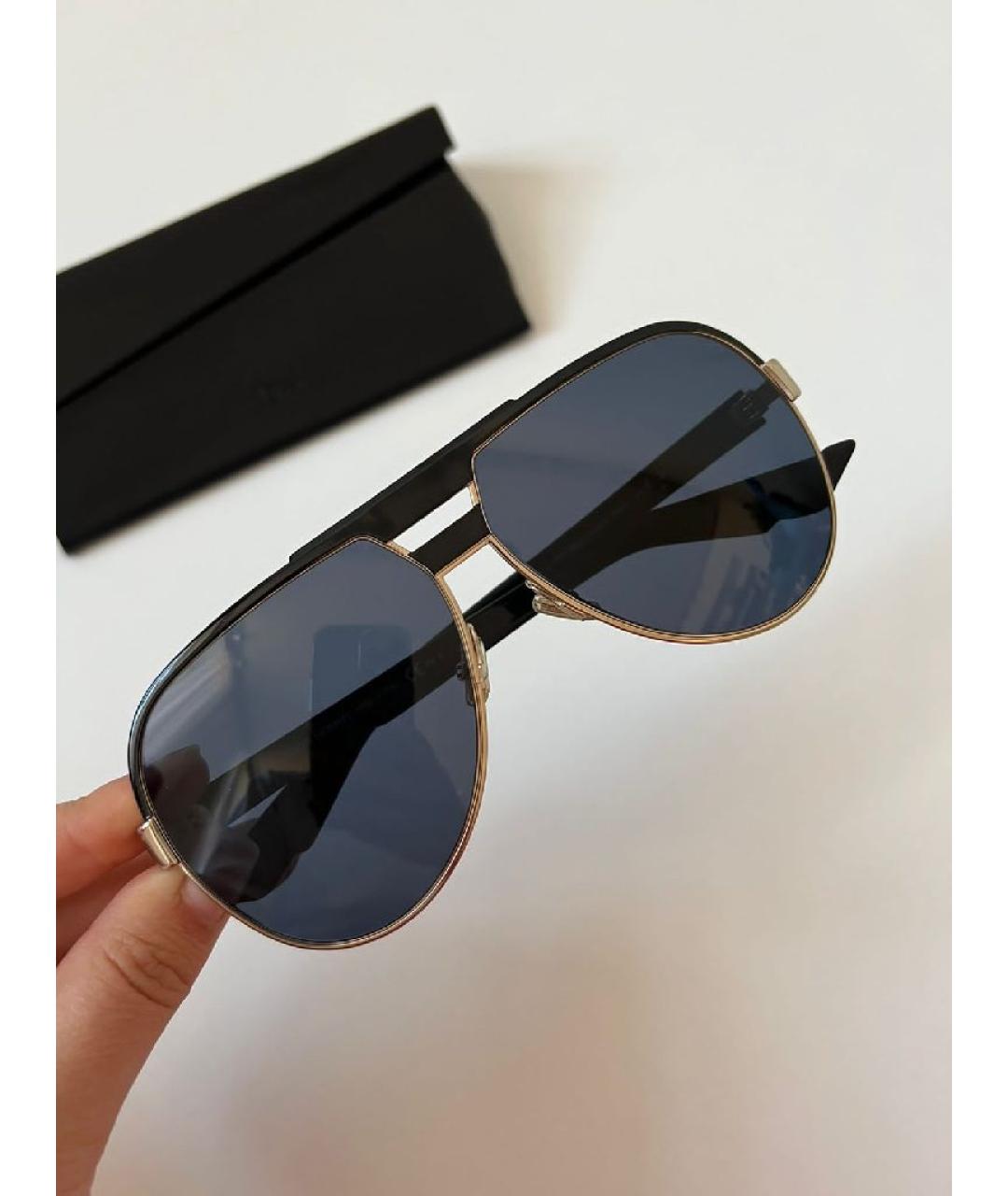 CHRISTIAN DIOR Черные металлические солнцезащитные очки, фото 8