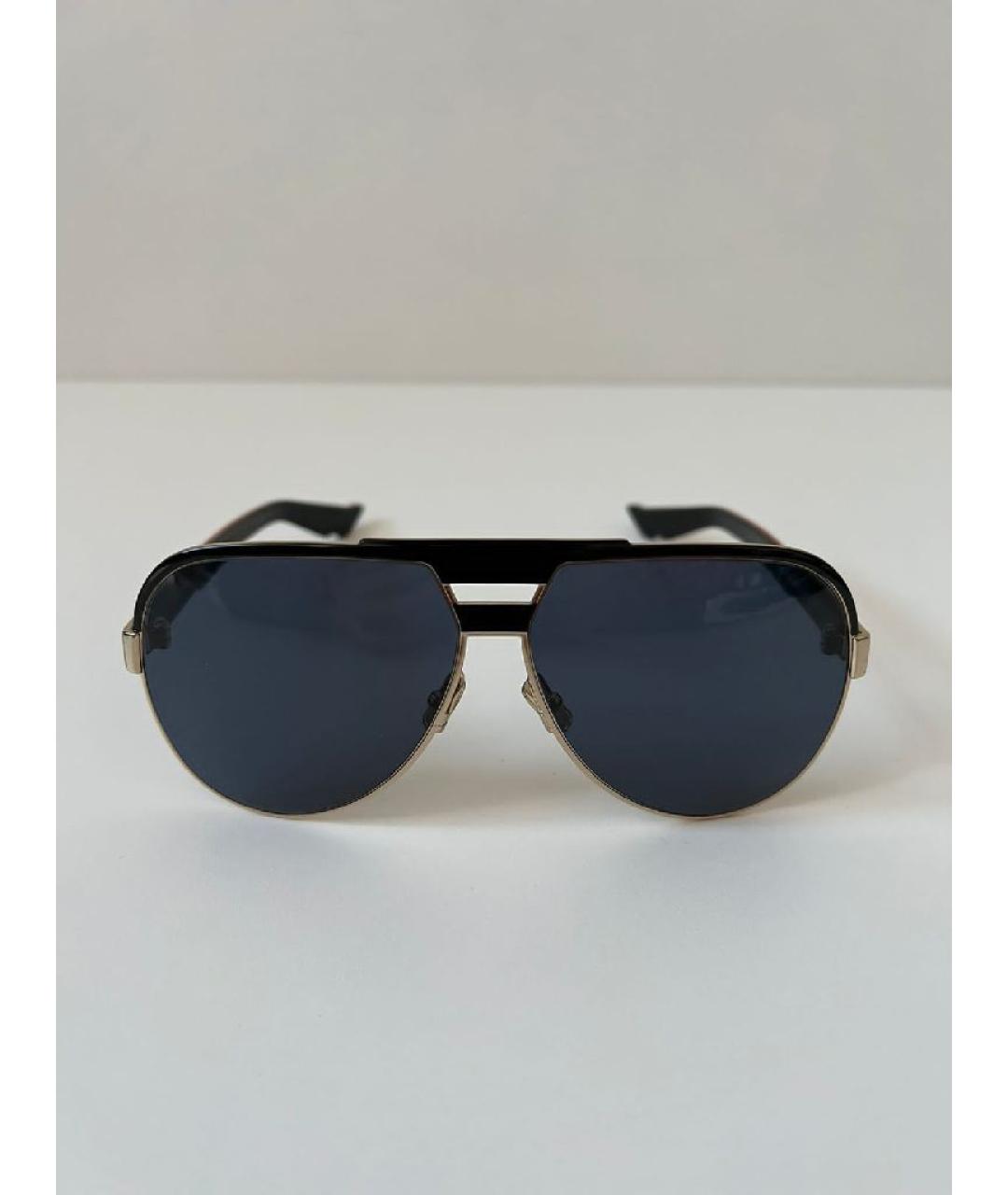 CHRISTIAN DIOR Черные металлические солнцезащитные очки, фото 10