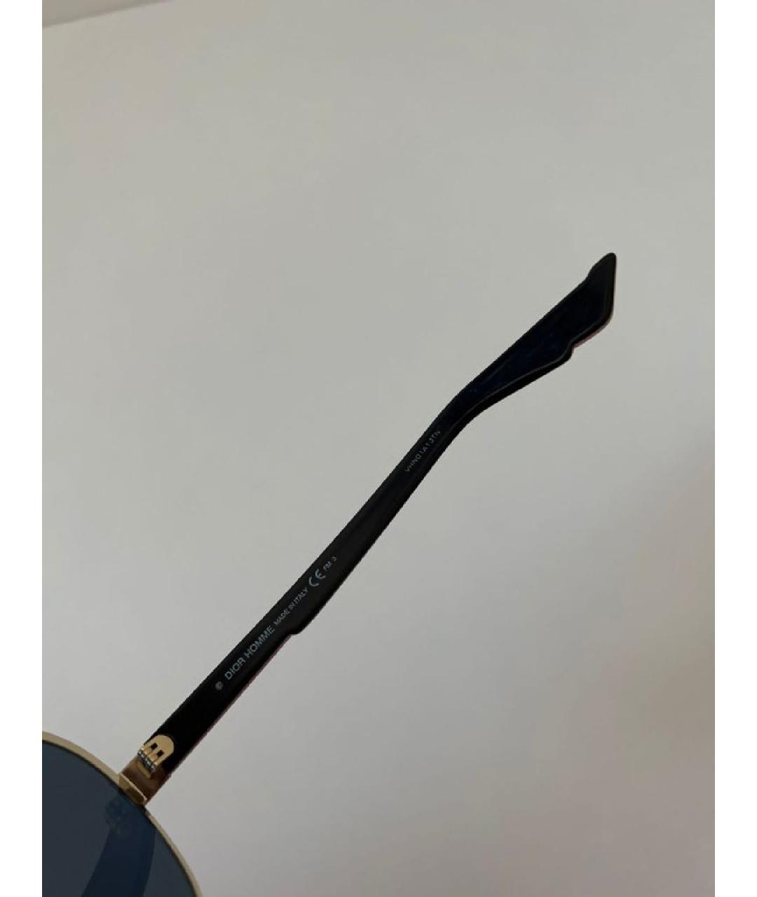 CHRISTIAN DIOR Черные металлические солнцезащитные очки, фото 7