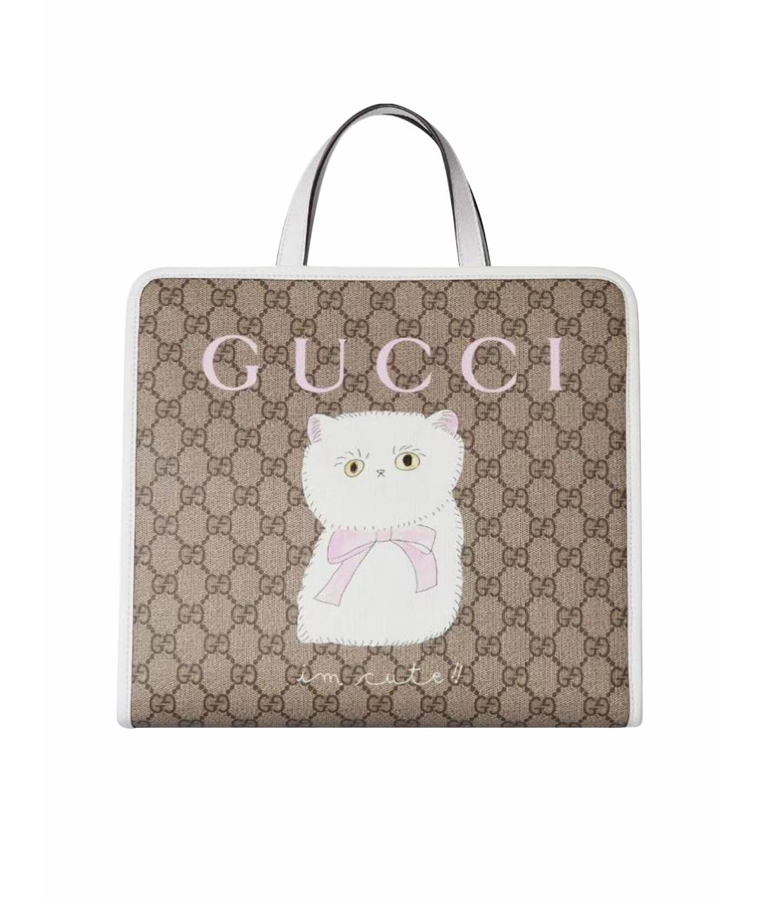 GUCCI Коричневая сумка тоут, фото 1