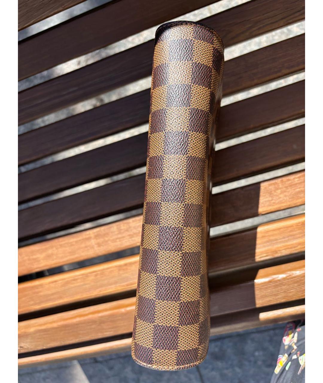 LOUIS VUITTON Коричневая барсетка из искусственной кожи, фото 3