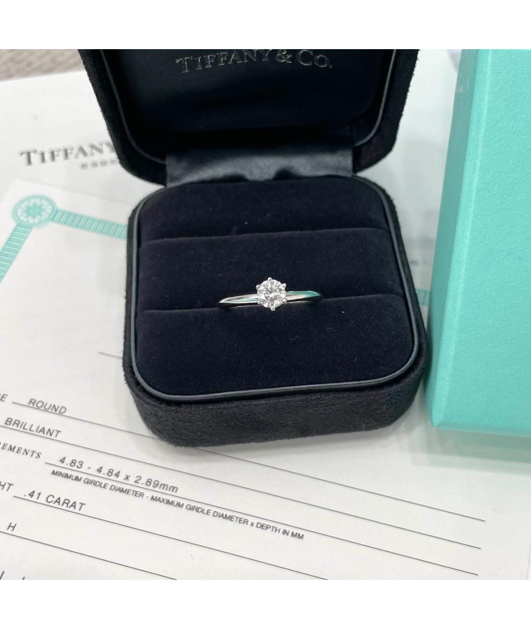 TIFFANY&CO Платиновое кольцо, фото 7