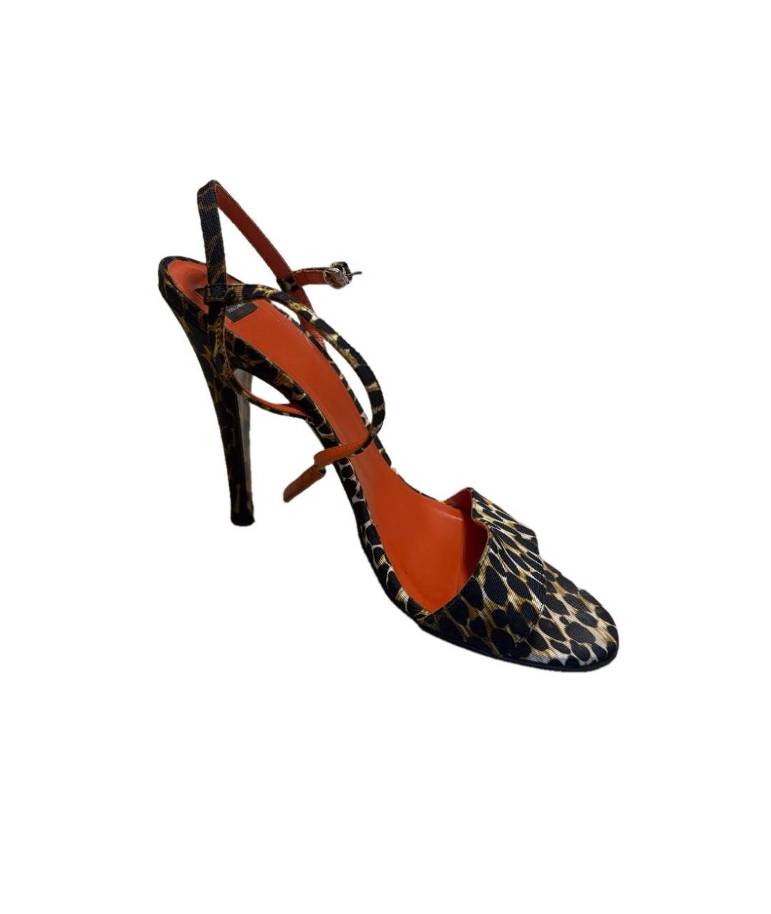 DOLCE&GABBANA Мульти текстильные босоножки, фото 1