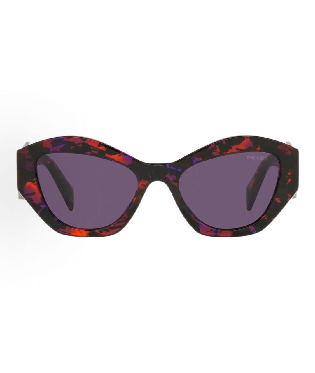 PRADA Бордовые пластиковые солнцезащитные очки, фото 2