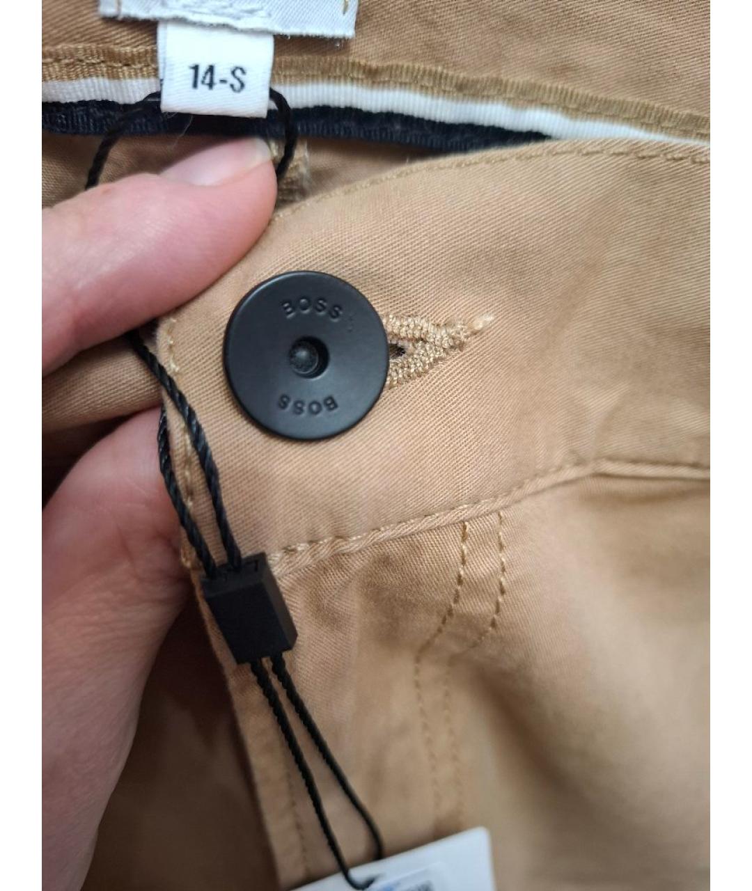 HUGO BOSS Бежевые хлопковые брюки и шорты, фото 3
