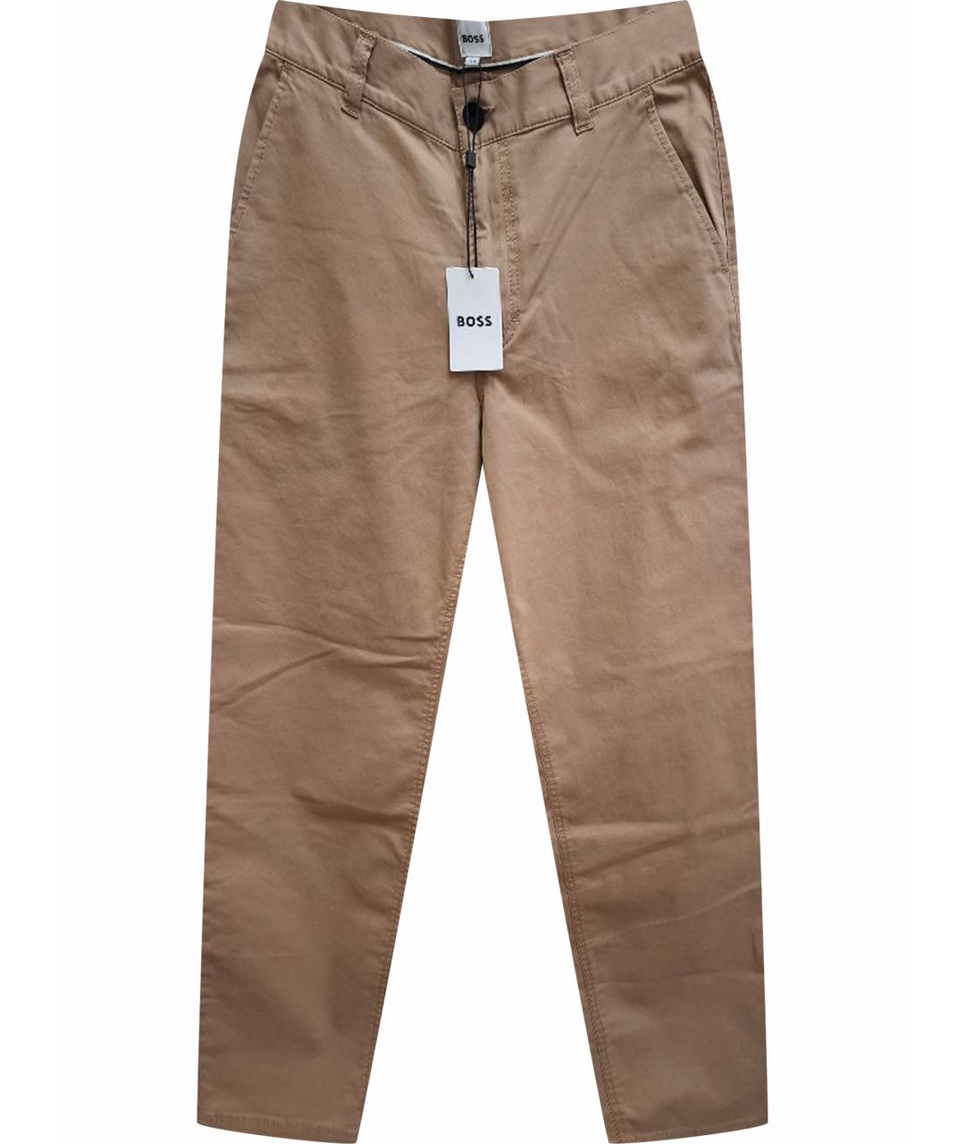 HUGO BOSS Бежевые хлопковые брюки и шорты, фото 1