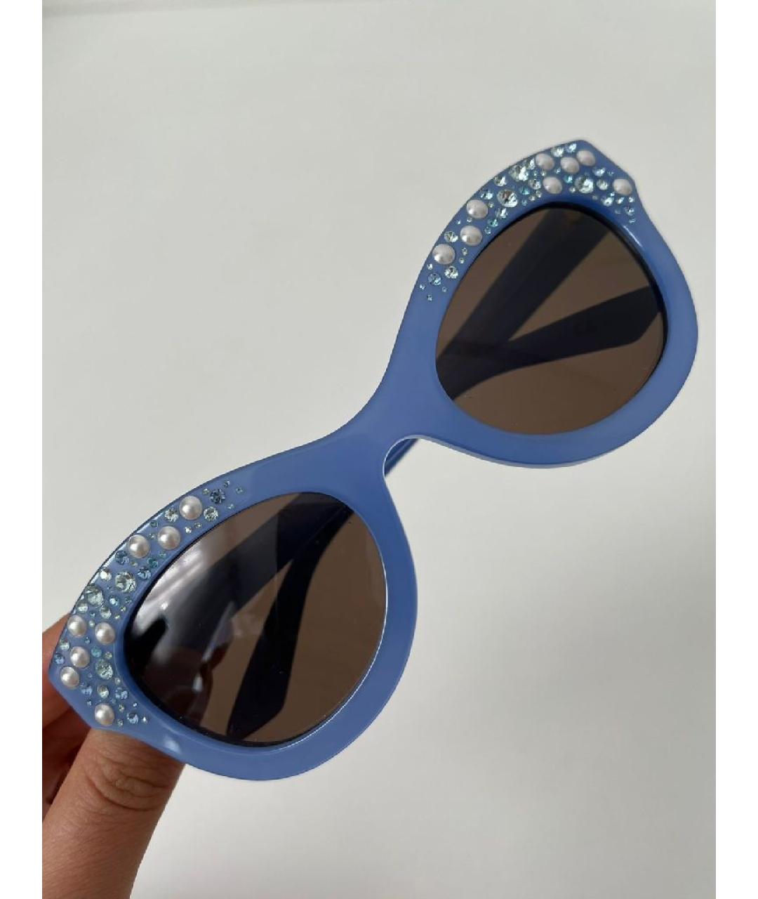 CHRISTIAN DIOR Бирюзовые пластиковые солнцезащитные очки, фото 6