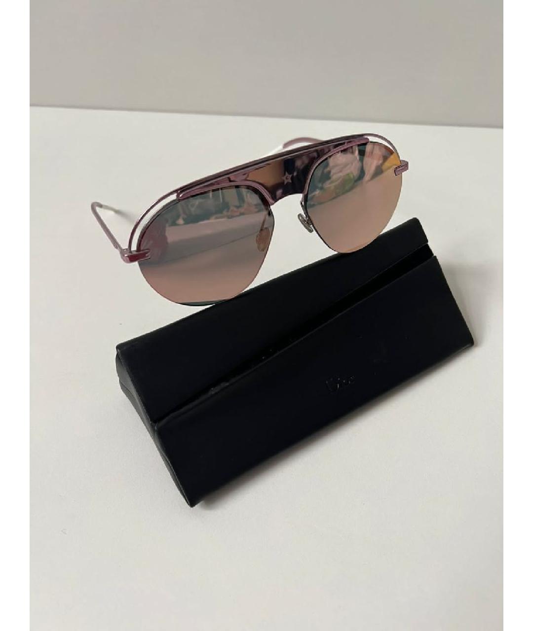 CHRISTIAN DIOR Коралловые металлические солнцезащитные очки, фото 4