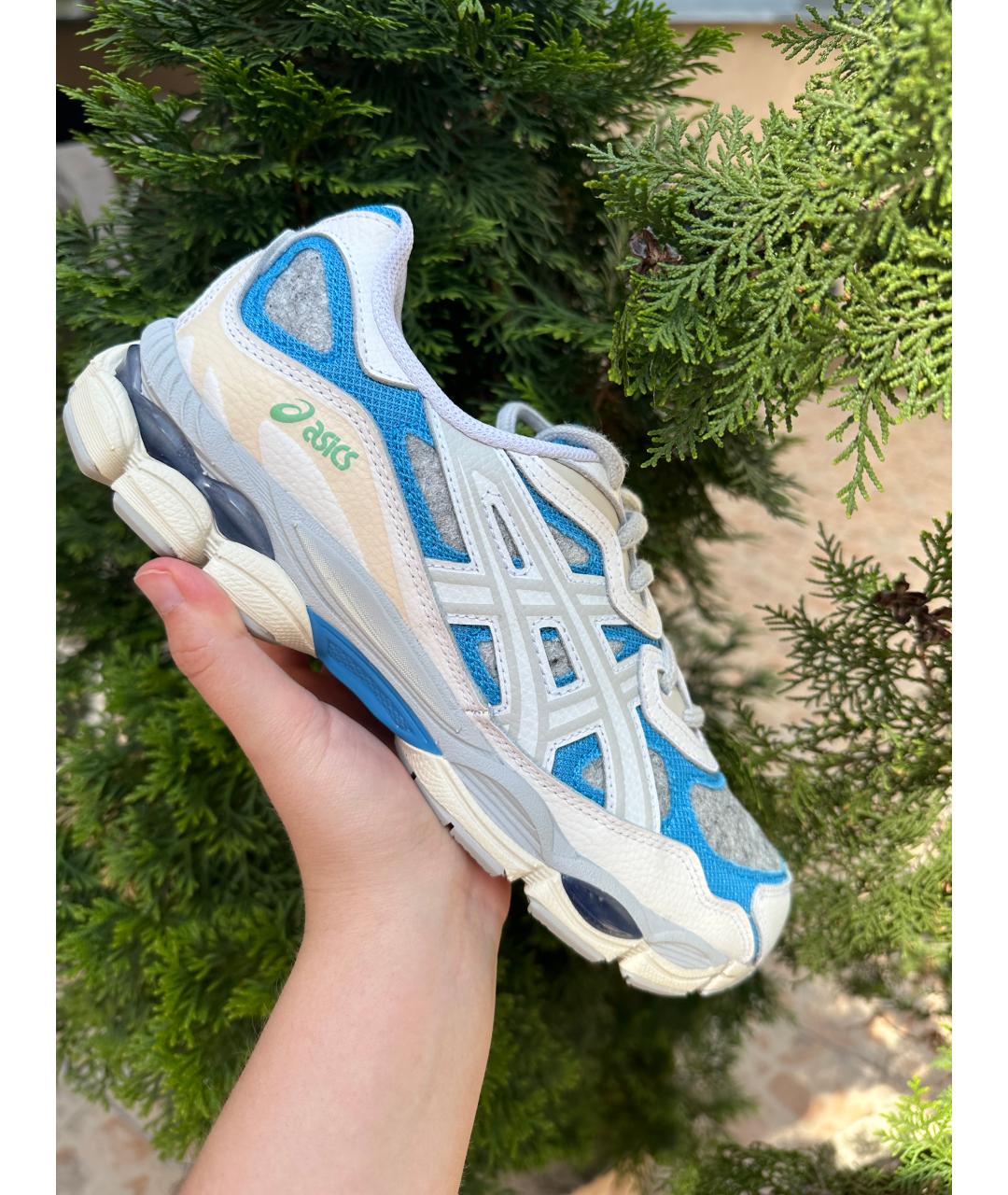 ASICS Белые кожаные кроссовки, фото 3