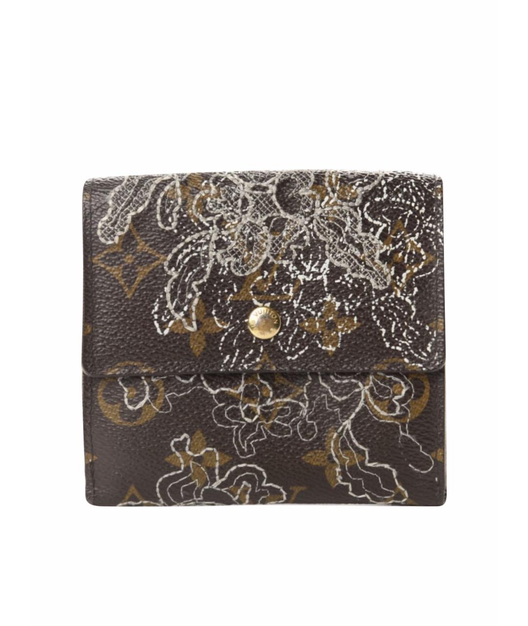 LOUIS VUITTON Коричневый кожаный кошелек, фото 1