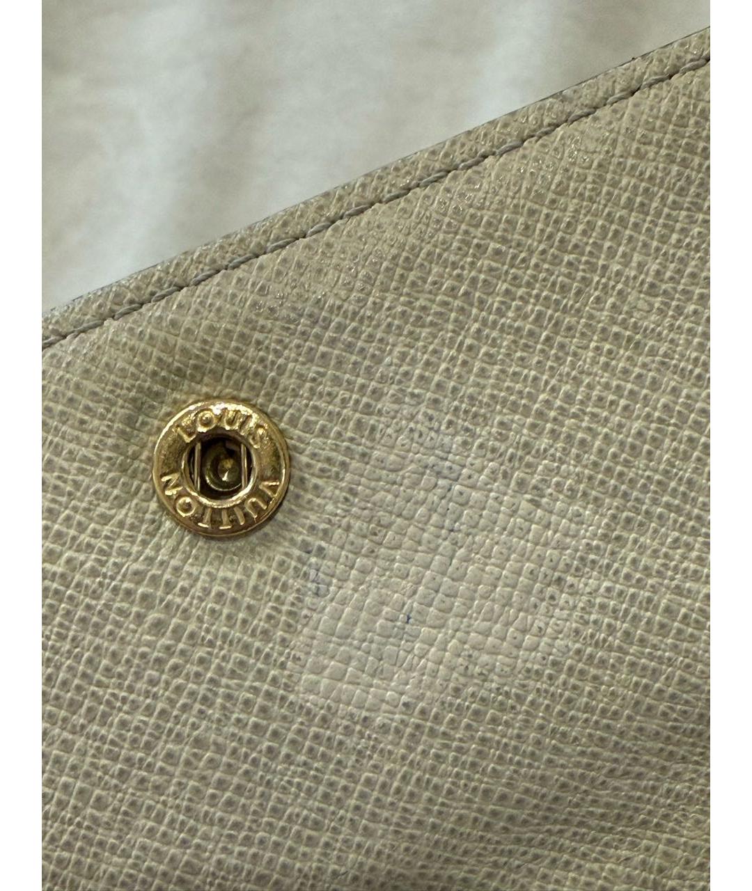 LOUIS VUITTON Коричневый кожаный кошелек, фото 7