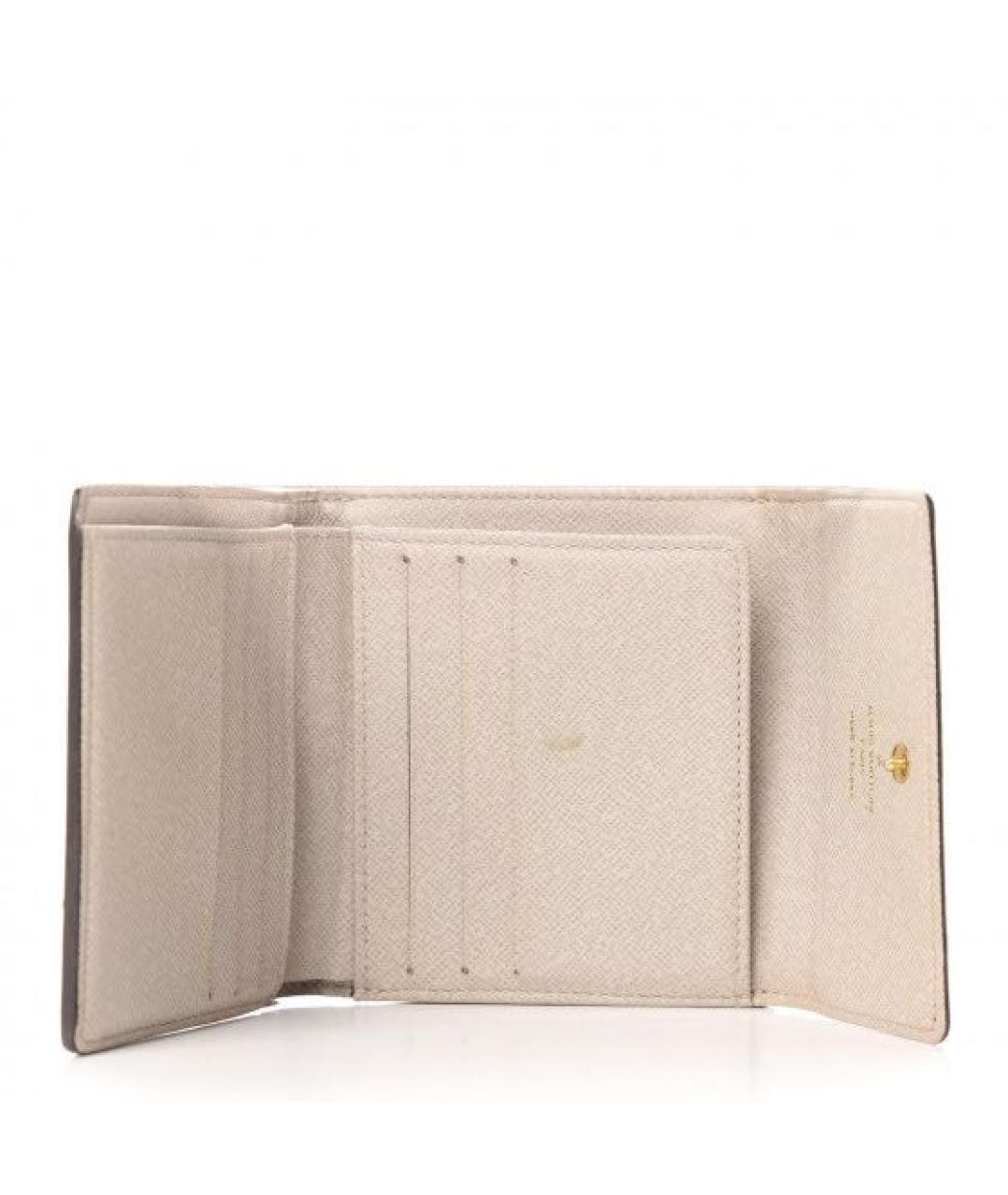 LOUIS VUITTON Коричневый кожаный кошелек, фото 4