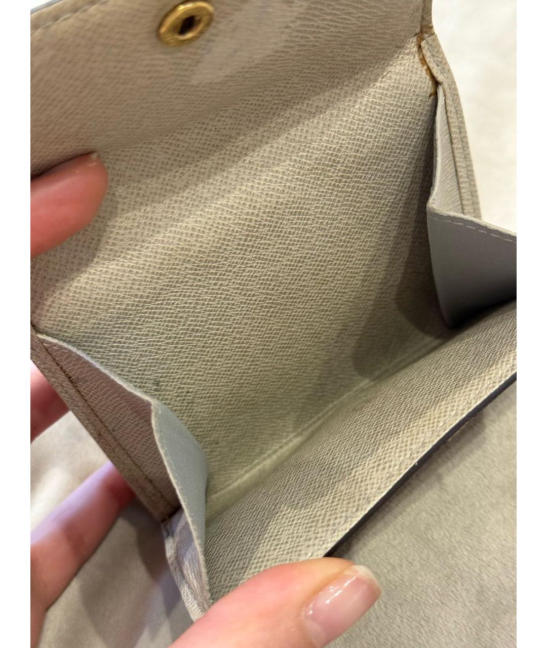 LOUIS VUITTON Коричневый кожаный кошелек, фото 8