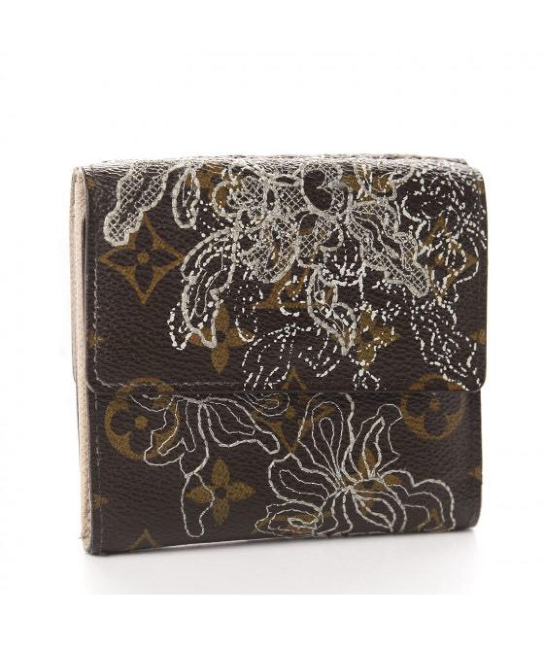 LOUIS VUITTON Коричневый кожаный кошелек, фото 2