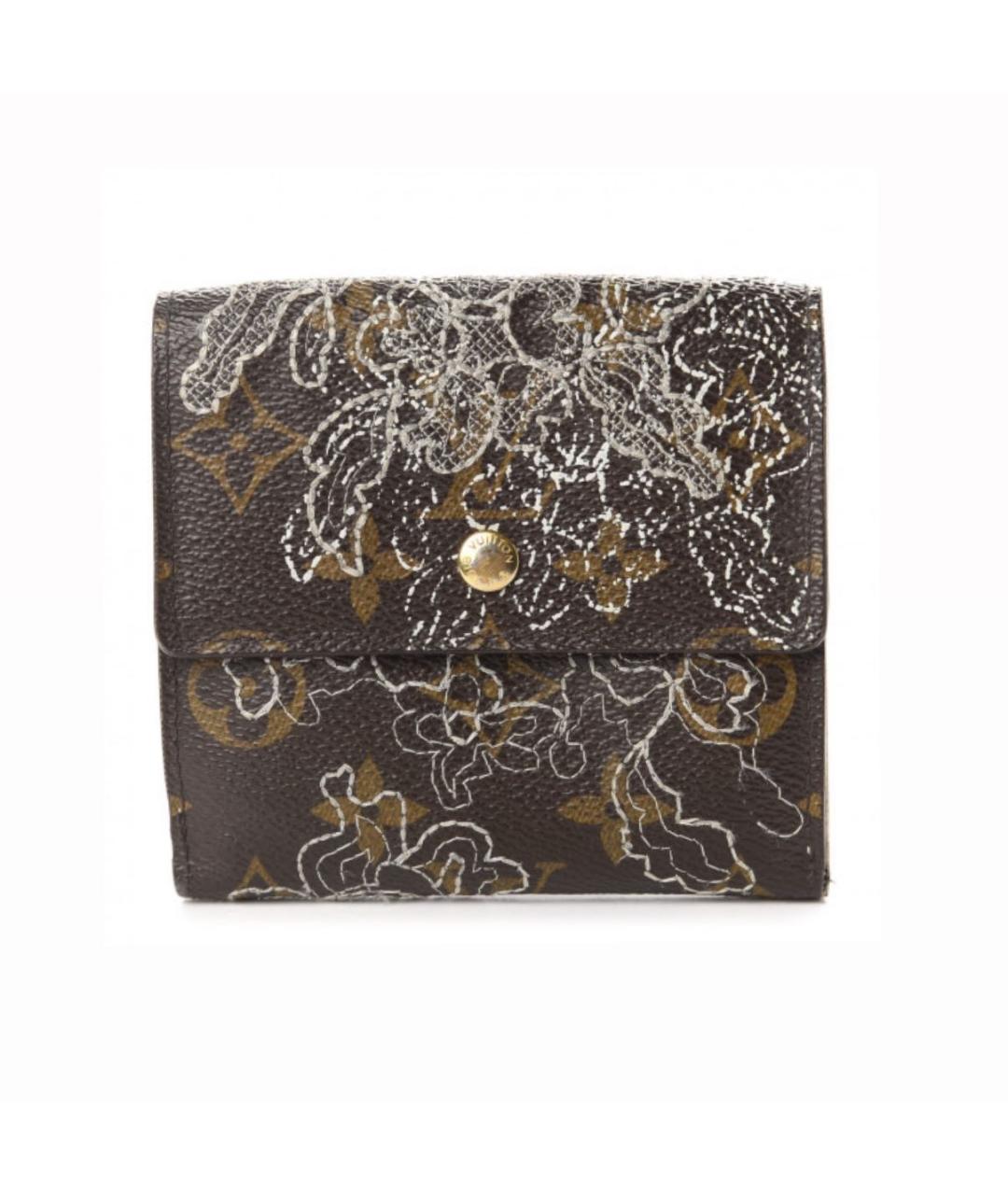 LOUIS VUITTON Коричневый кожаный кошелек, фото 9