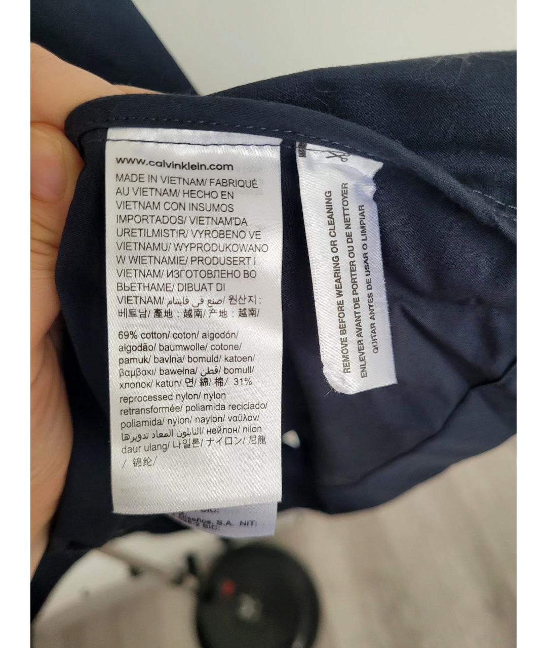 CALVIN KLEIN Синяя хлопковая парка, фото 7