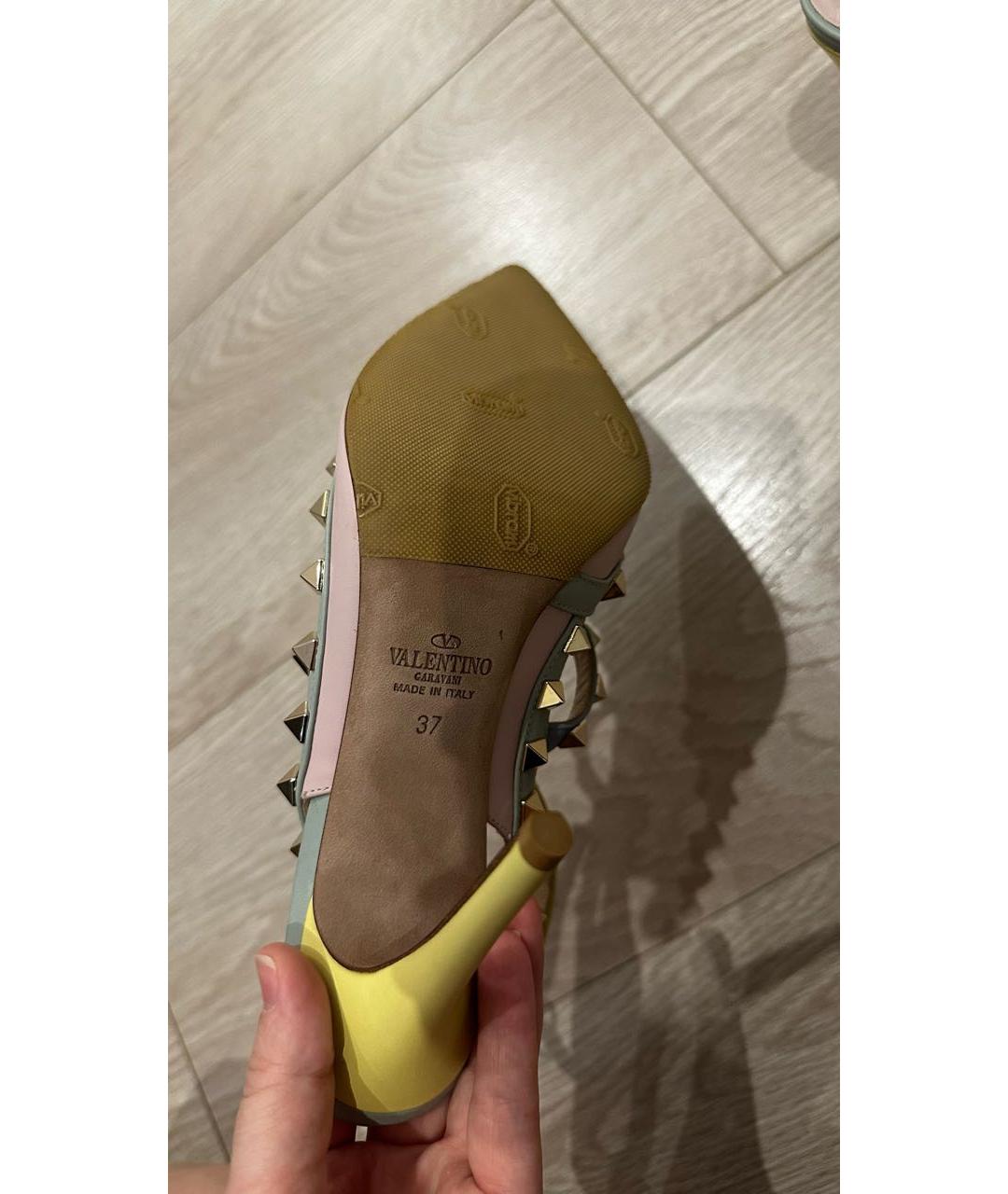 VALENTINO Мульти кожаные босоножки, фото 6