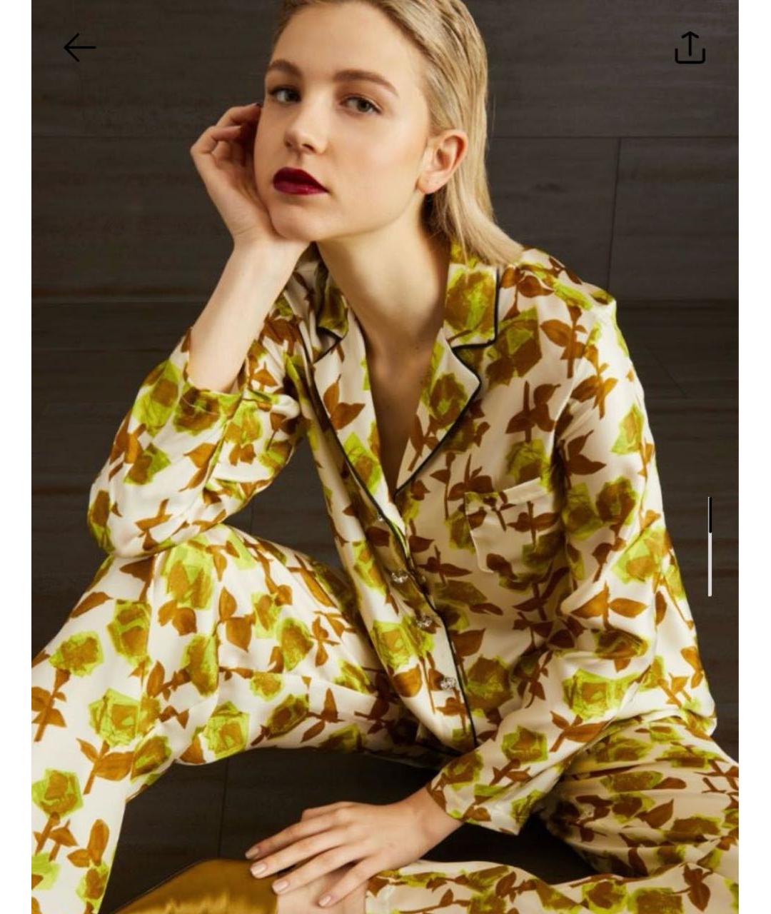 MAX MARA STUDIO Мульти шелковый костюм с брюками, фото 6