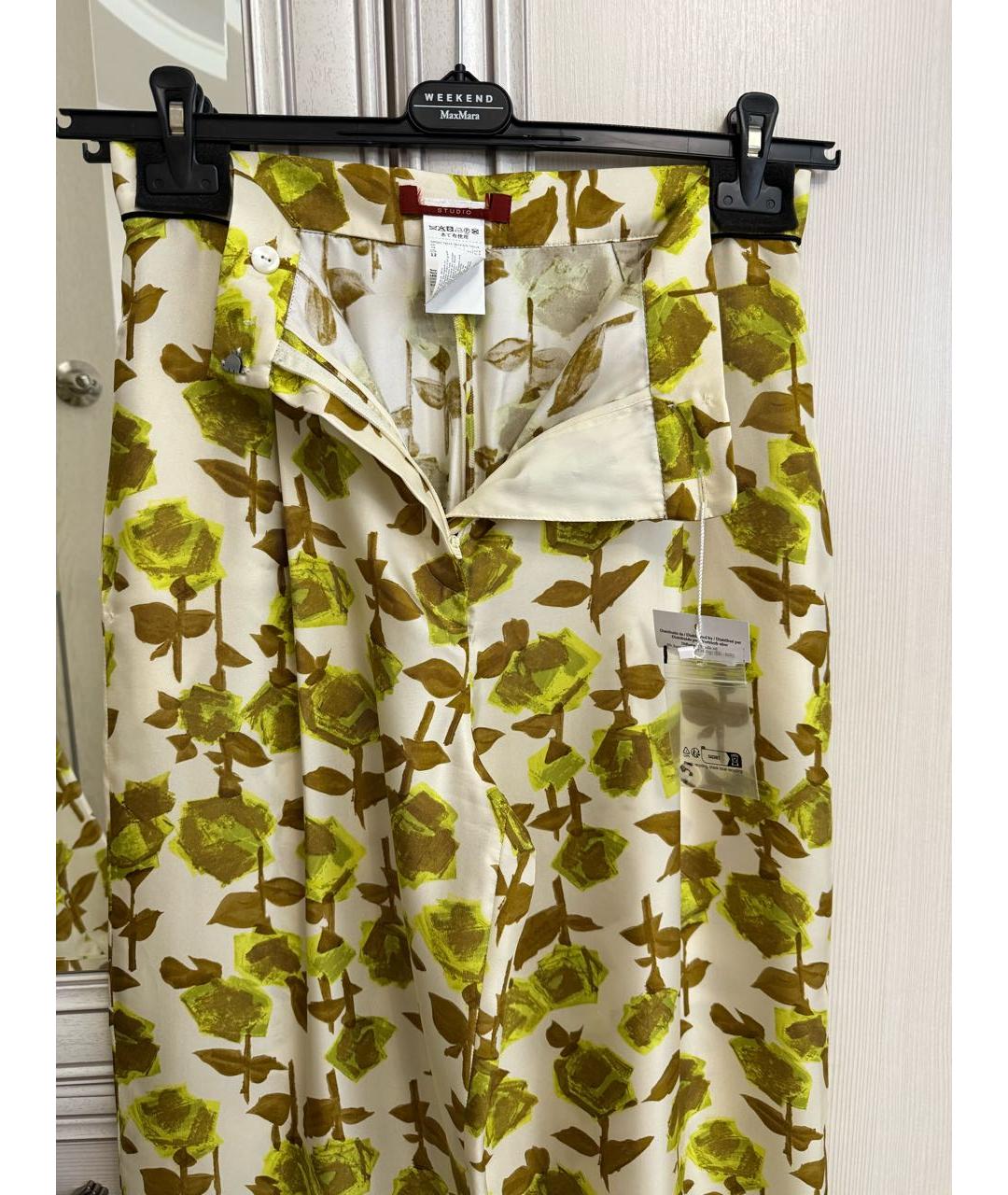 MAX MARA STUDIO Мульти шелковый костюм с брюками, фото 4