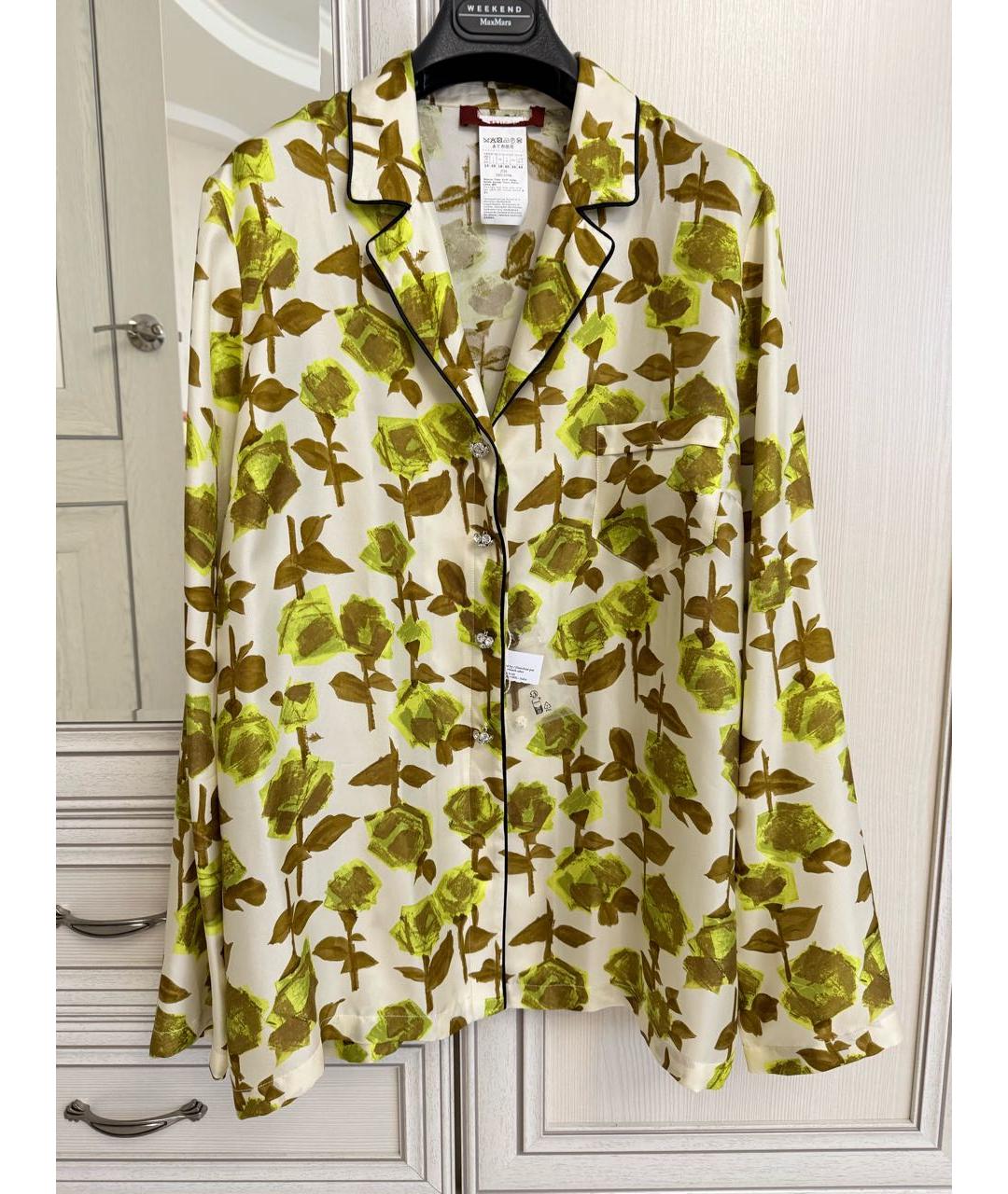 MAX MARA STUDIO Мульти шелковый костюм с брюками, фото 9