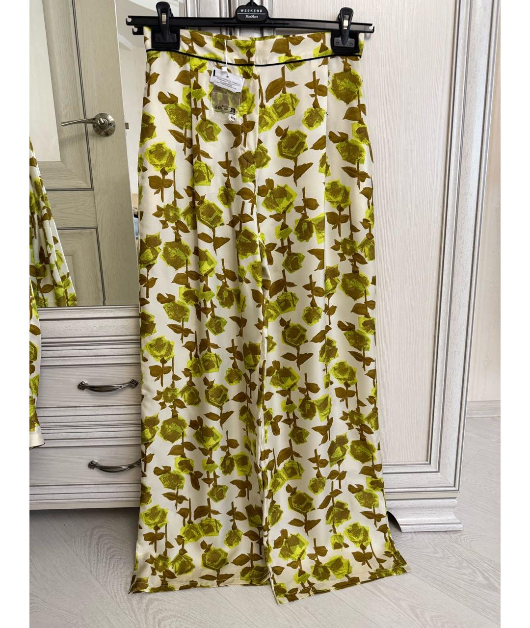 MAX MARA STUDIO Мульти шелковый костюм с брюками, фото 2