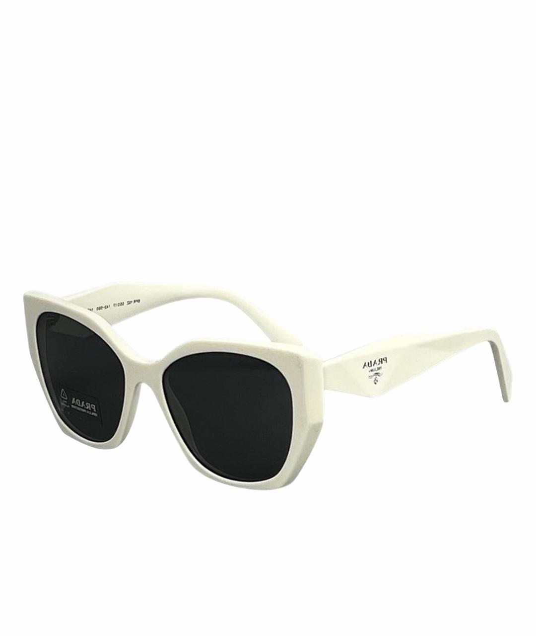 PRADA Бежевые пластиковые солнцезащитные очки, фото 1