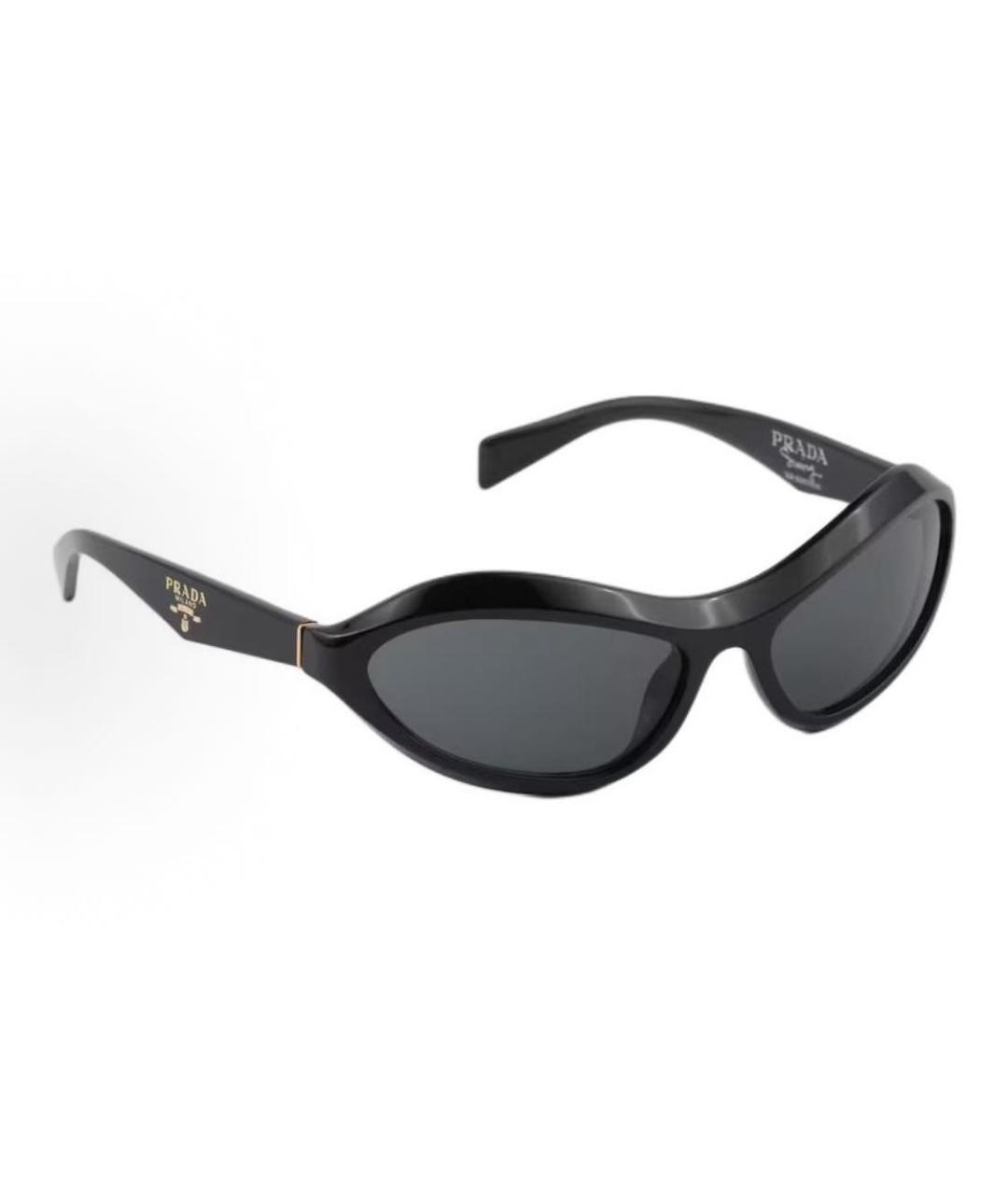PRADA Черные пластиковые солнцезащитные очки, фото 4