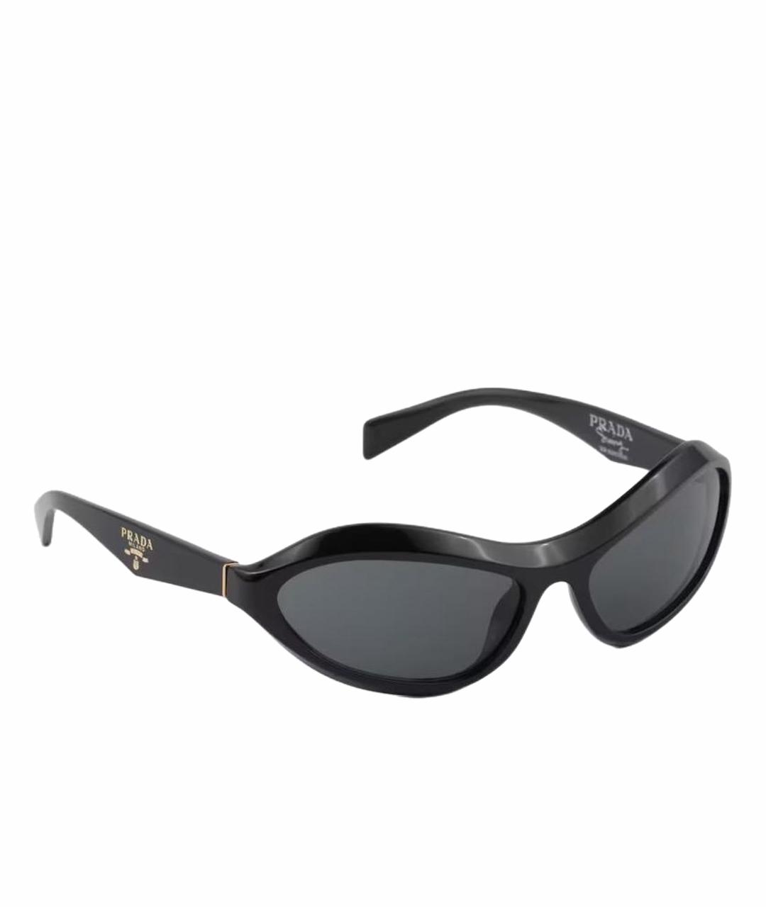 PRADA Черные пластиковые солнцезащитные очки, фото 1