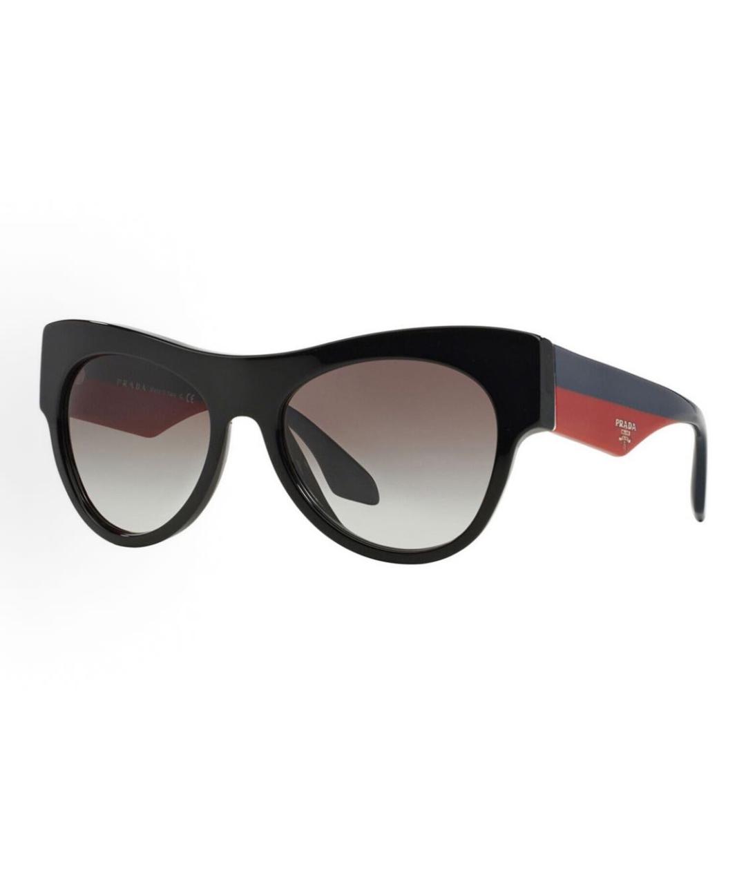 PRADA Черные пластиковые солнцезащитные очки, фото 4