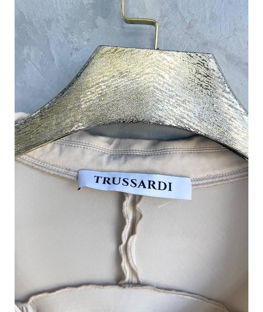 TRUSSARDI Бежевая вискозная блузы, фото 3