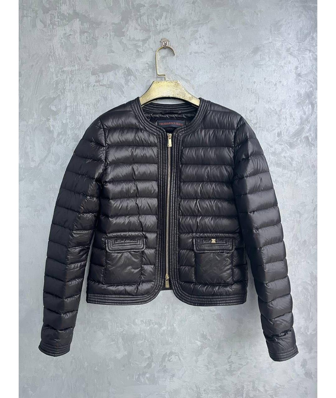 TRUSSARDI JEANS Черный пуховик, фото 2