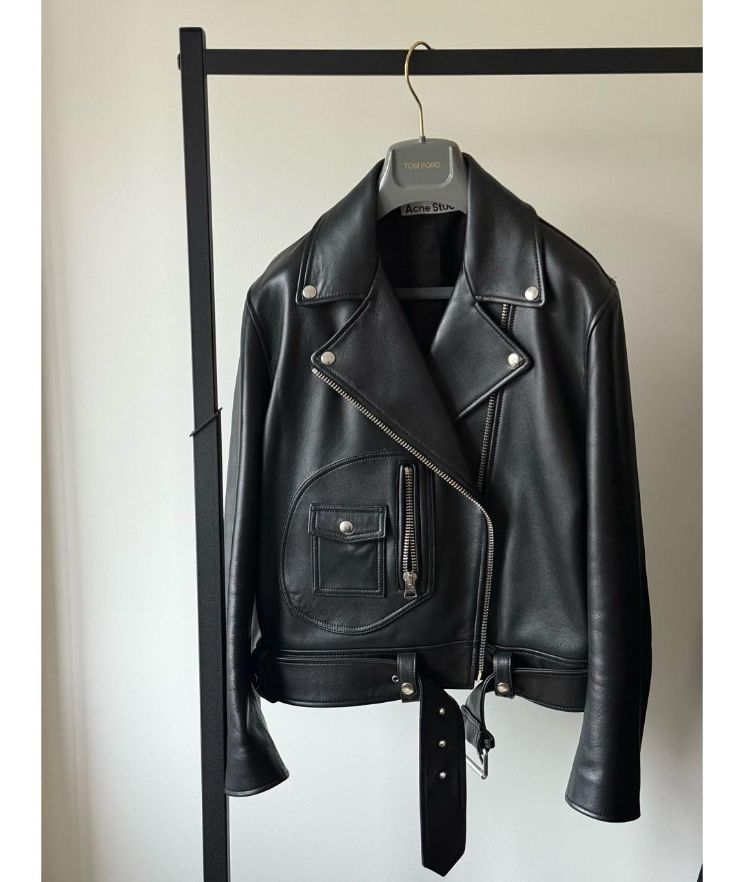 ACNE STUDIOS Черная кожаная куртка, фото 2