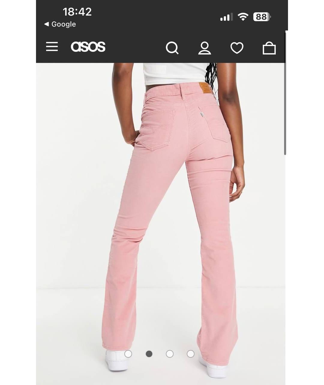 LEVI'S Розовые джинсы клеш, фото 3