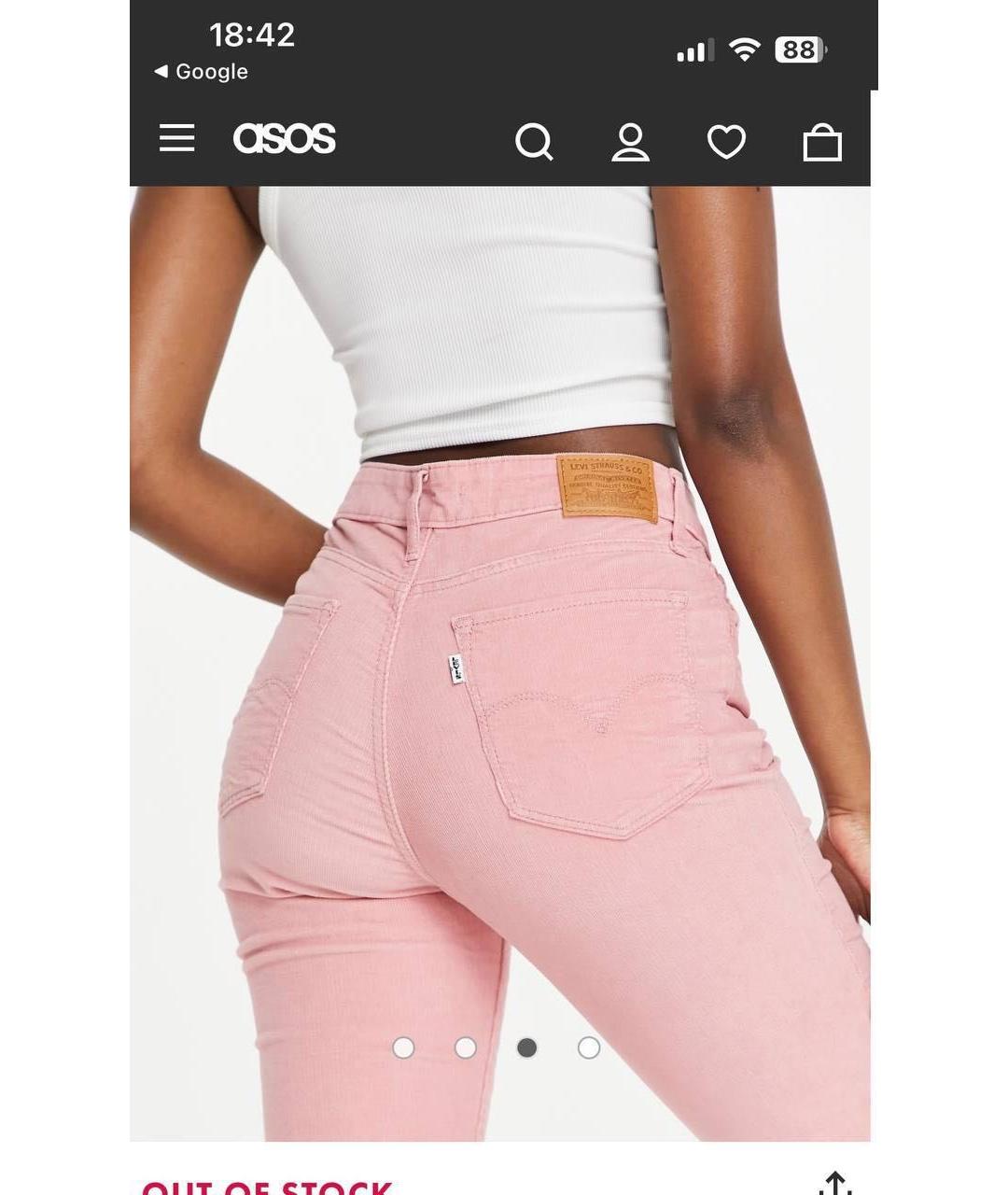 LEVI'S Розовые джинсы клеш, фото 8
