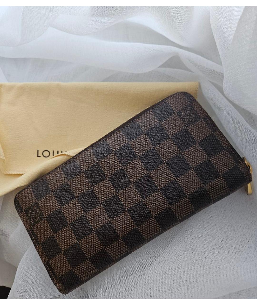 LOUIS VUITTON Коричневый кошелек, фото 3