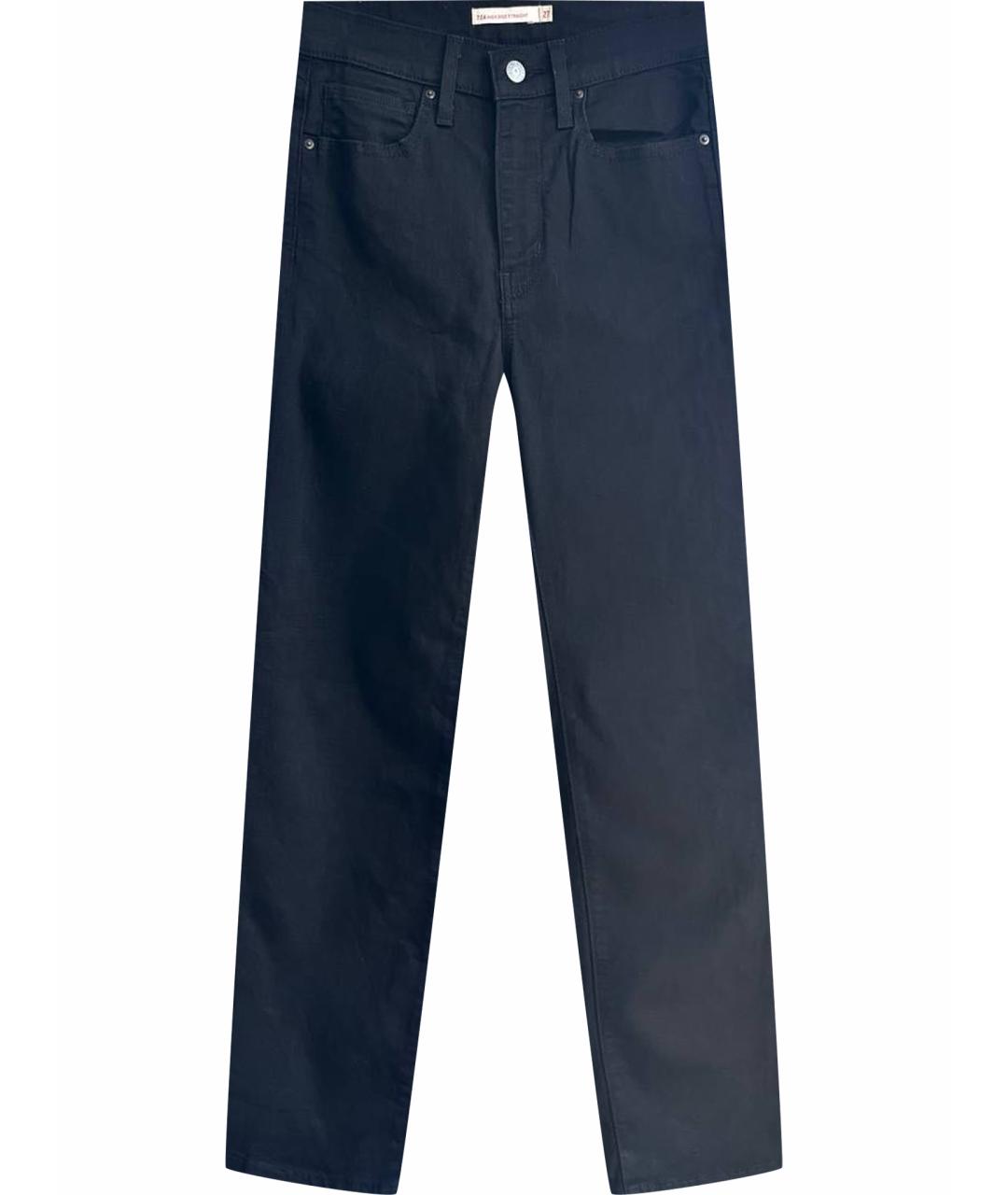 LEVI'S Черные хлопко-эластановые прямые джинсы, фото 1