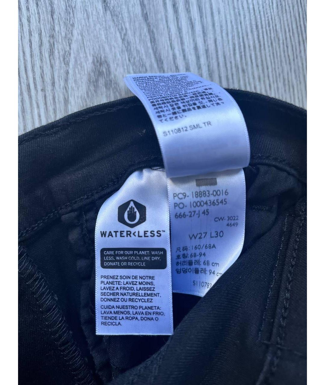 LEVI'S Черные хлопко-эластановые прямые джинсы, фото 8