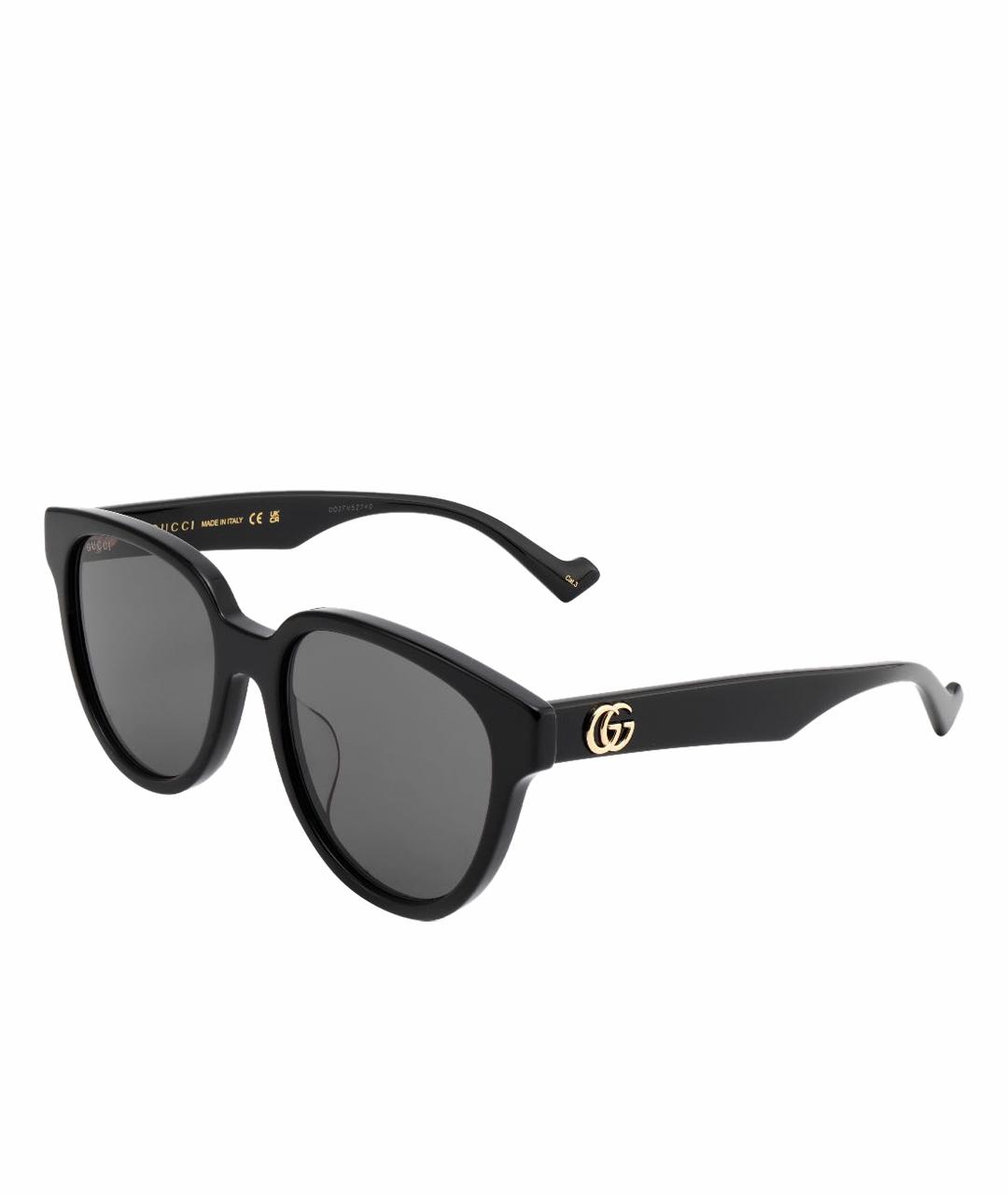 GUCCI Черные пластиковые солнцезащитные очки, фото 1