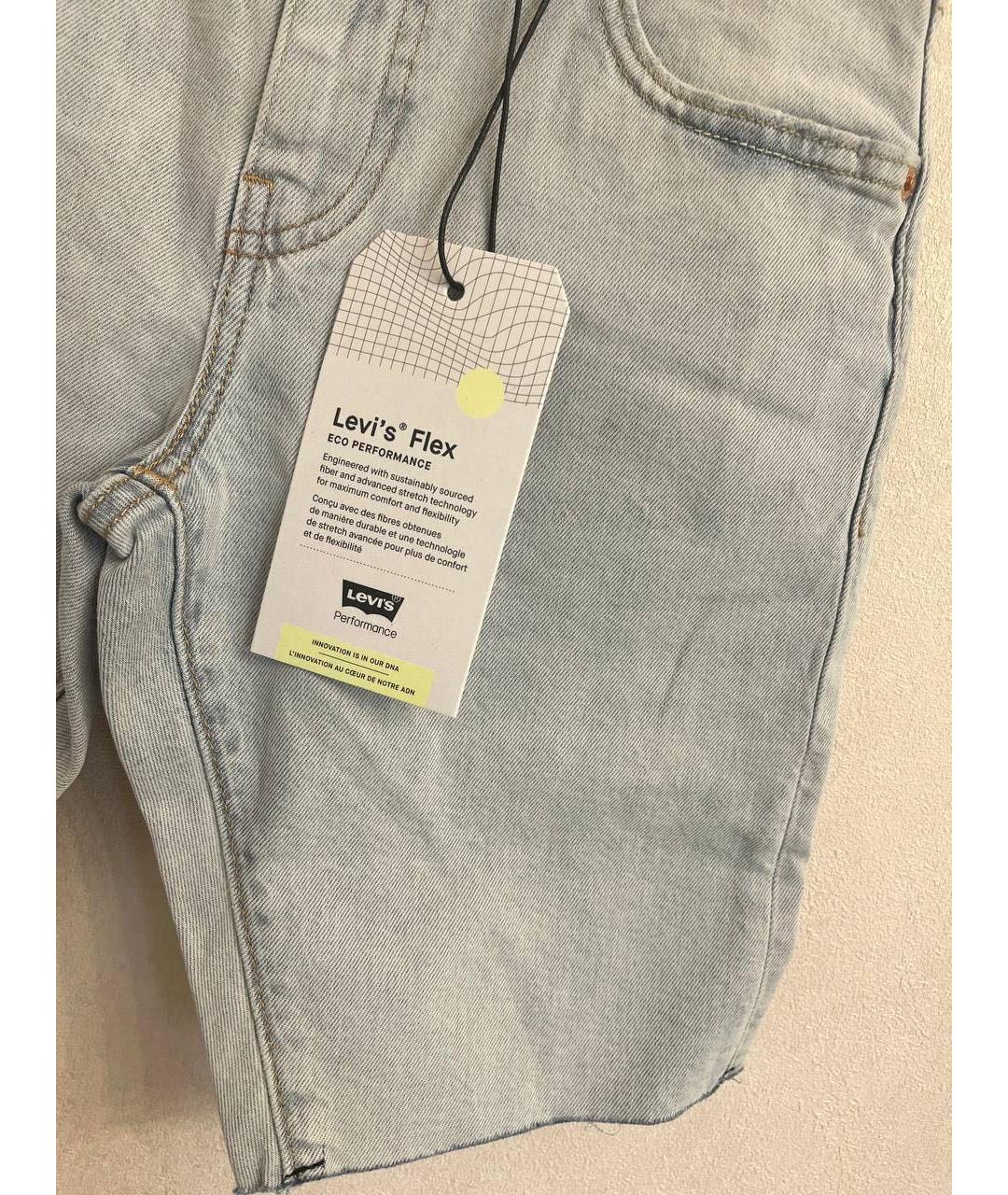 LEVI'S Голубые деним шорты, фото 7