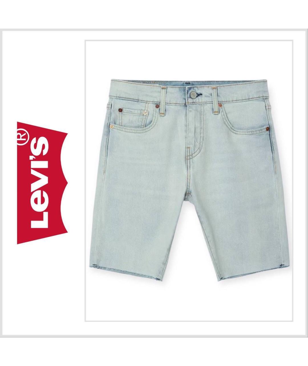 LEVI'S Голубые деним шорты, фото 9