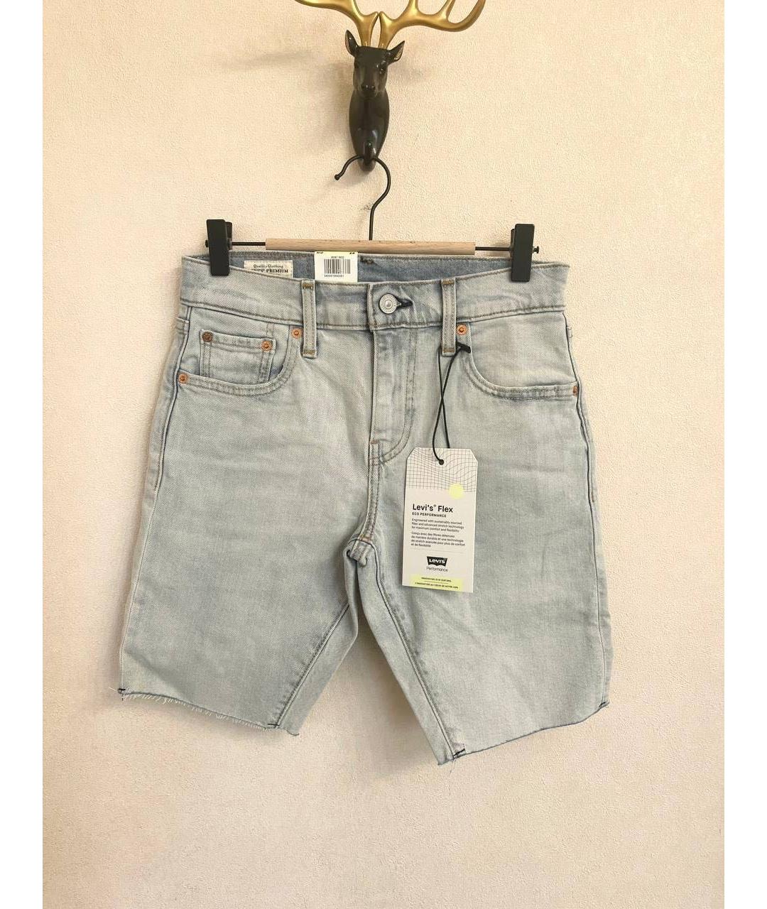 LEVI'S Голубые деним шорты, фото 2