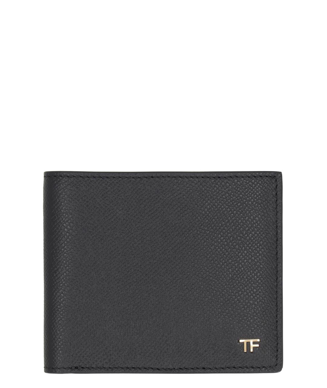 TOM FORD Черный кожаный кошелек, фото 1