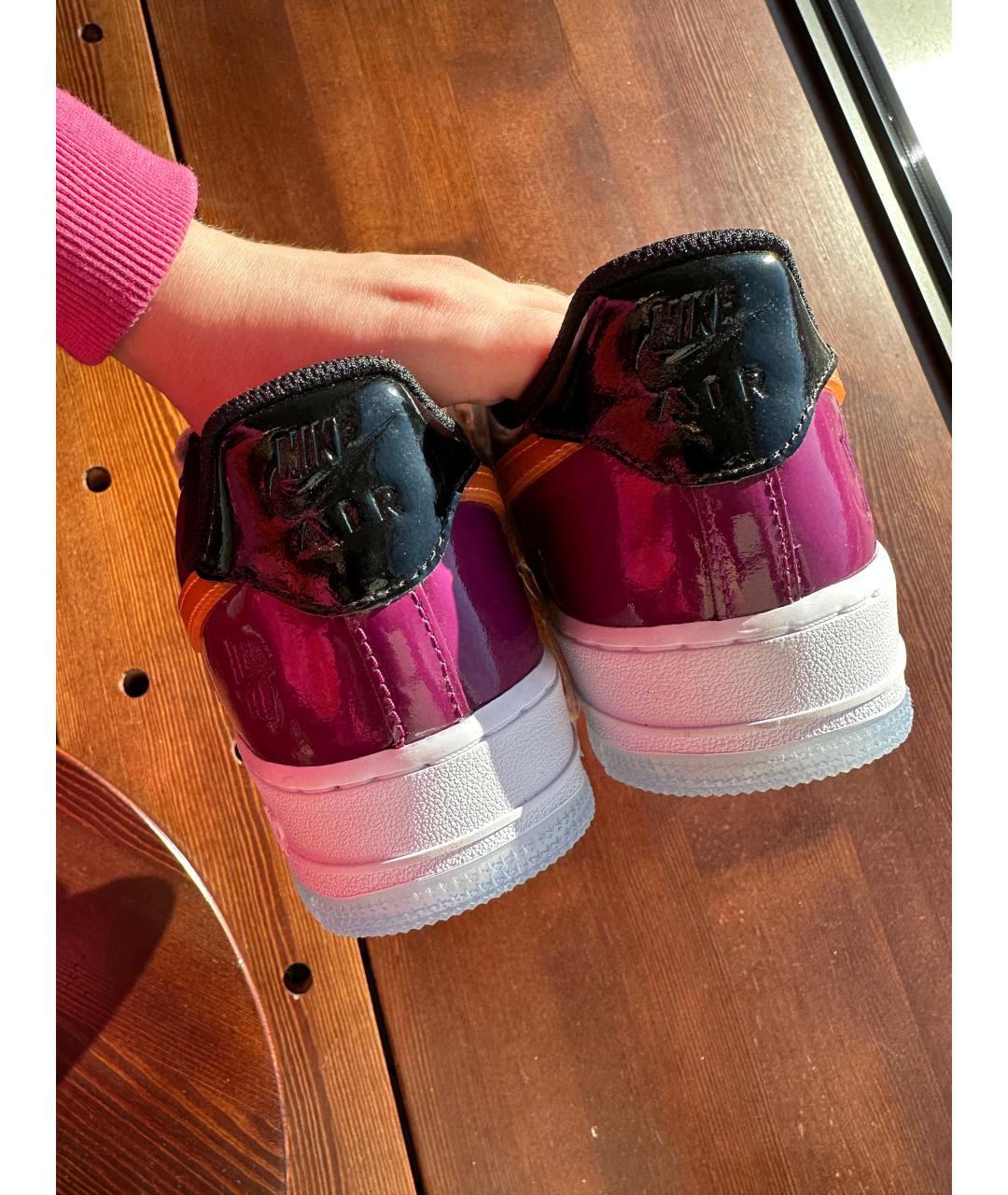 NIKE Мульти кроссовки из лакированной кожи, фото 5