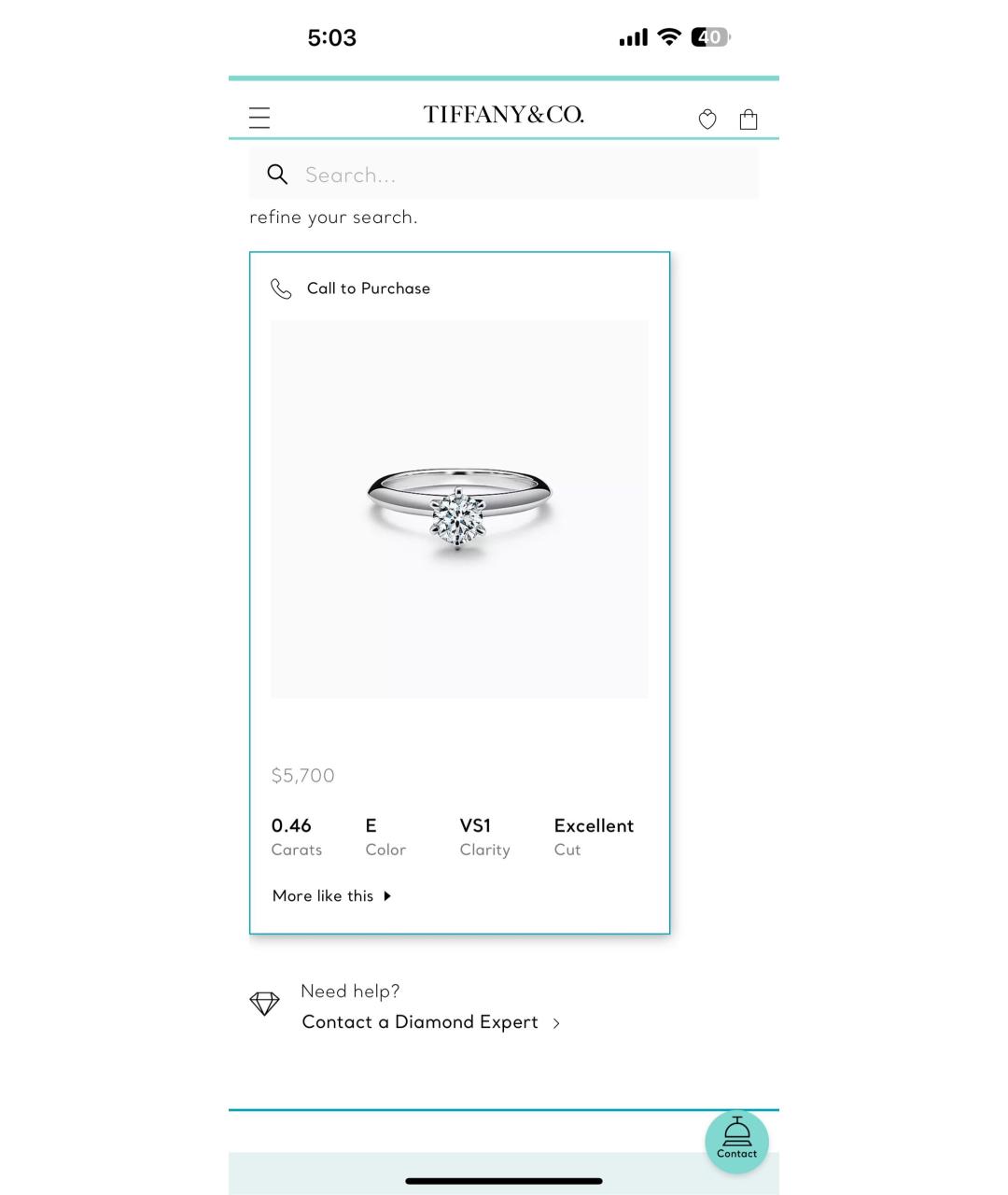 TIFFANY&CO Платиновое кольцо, фото 4