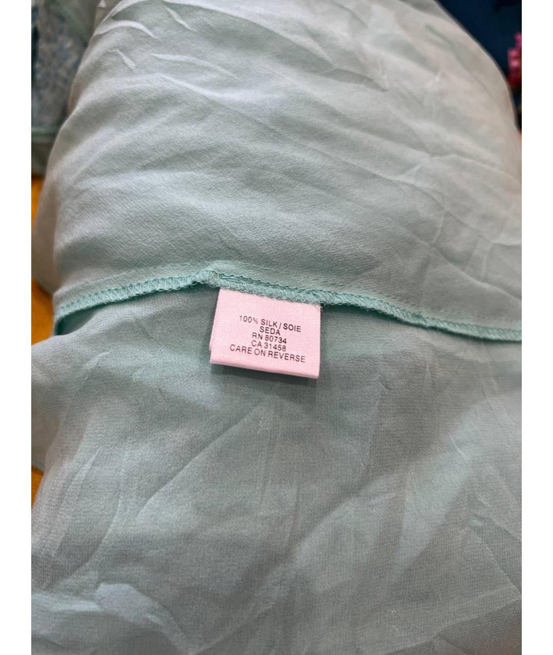 BCBG MAXAZRIA Бирюзовое шелковое вечернее платье, фото 8