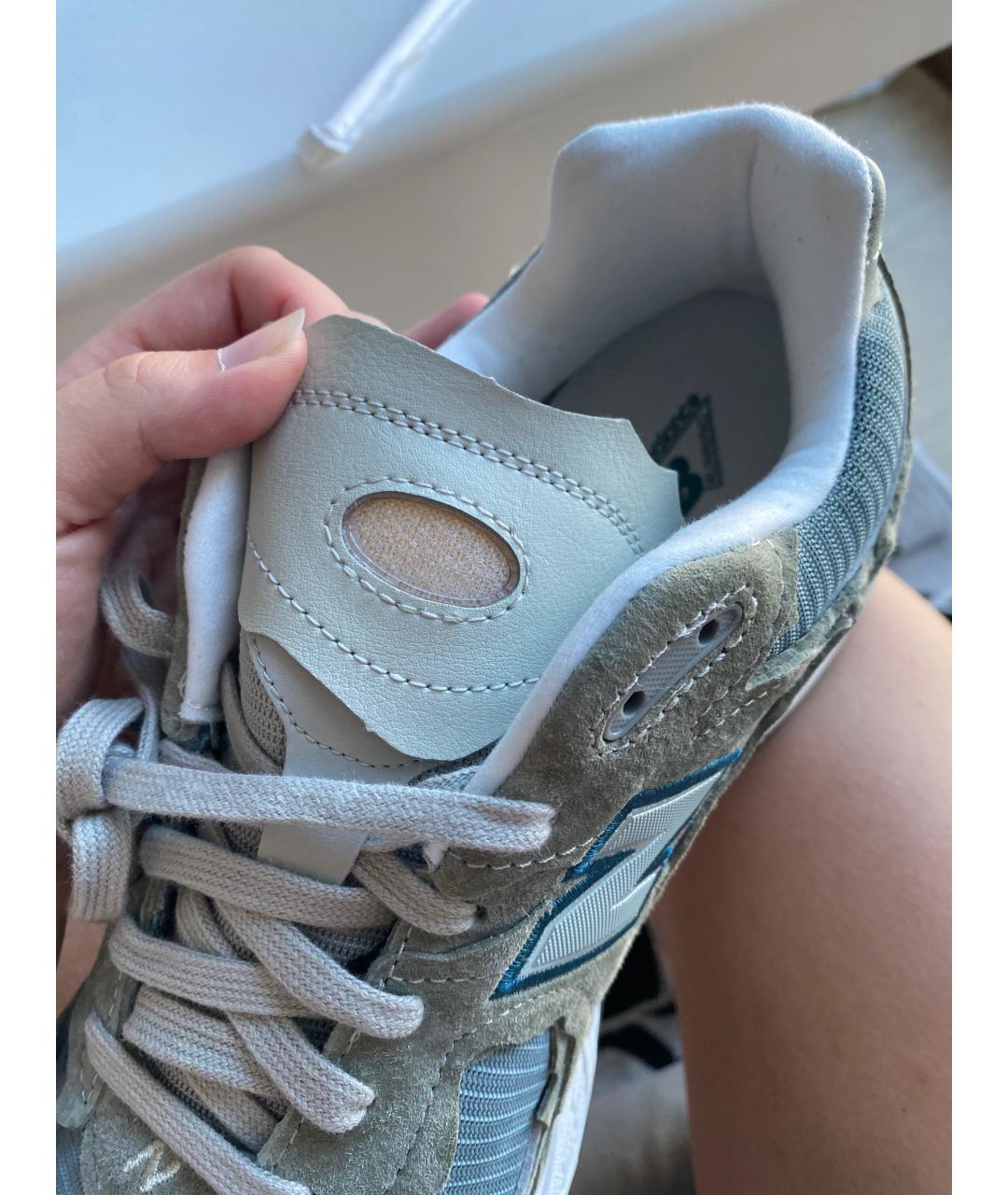 NEW BALANCE Серые замшевые низкие кроссовки / кеды, фото 5