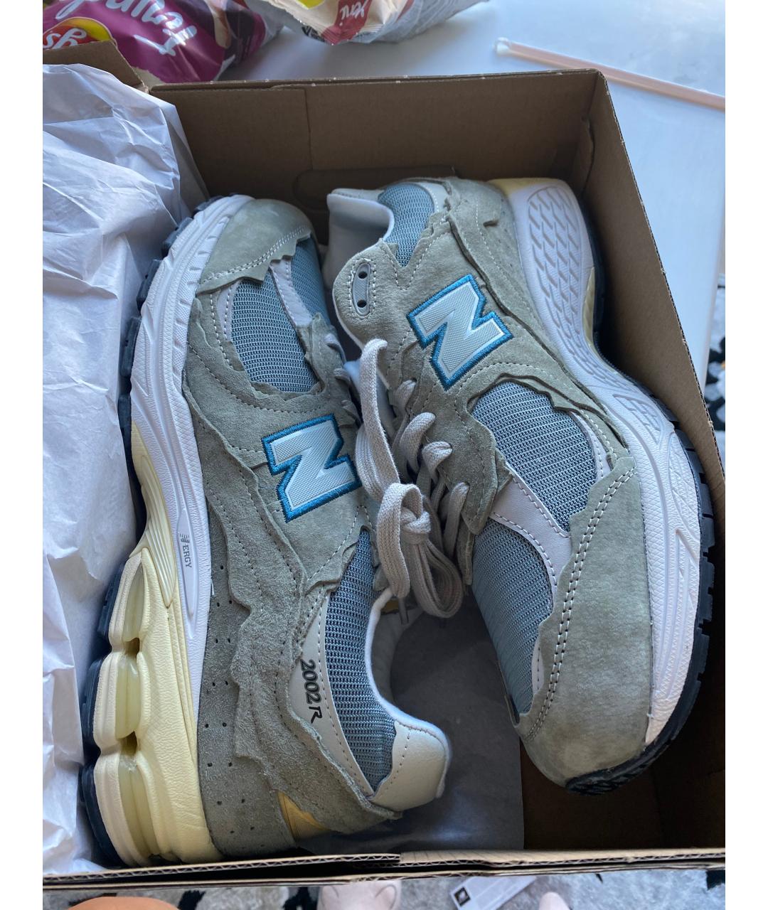 NEW BALANCE Серые замшевые низкие кроссовки / кеды, фото 9