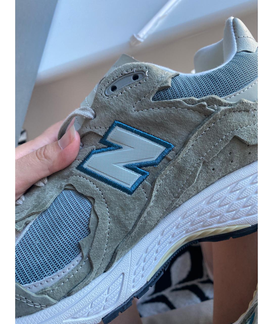 NEW BALANCE Серые замшевые низкие кроссовки / кеды, фото 6